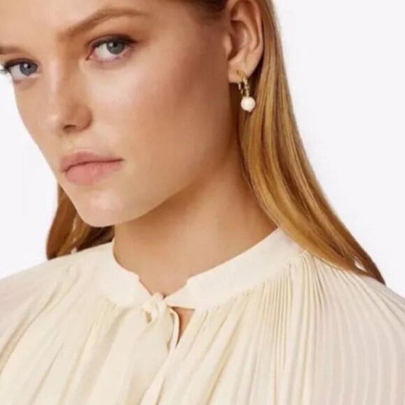 NWOT Tory Burch Gold Rope Pearl Dangle Earring’s - Picture 5 of 6